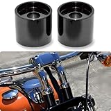 AC-MTORC 1 Inch Rise Handlebar Risers Extension for Harley Touring Softail Dyna 1-1/4 Inch or 1 Inch Handlebars Motorcycle Spacers (Black)
