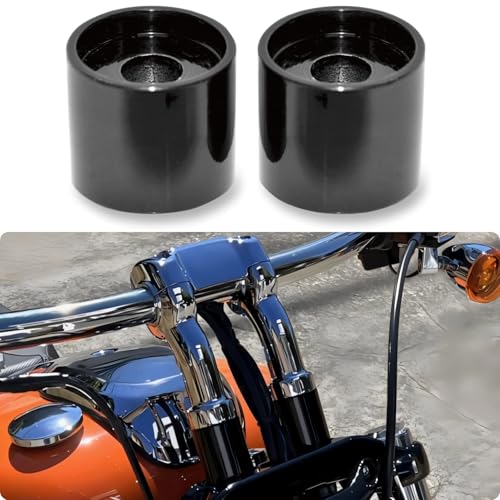 AC-MTORC 1 Inch Rise Handlebar Risers Extension for Harley Touring Softail Dyna 1-1/4 Inch or 1 Inch Handlebars Motorcycle Spacers (Black)