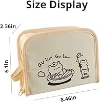 Vista 2 de Estuche para lápices de gran capacidad, múltiples compartimentos, bolsa grande para lápices, estuche organizador de caja de almacenamiento simple