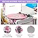 Vintage 3-Speed Record Player with Built-in Speakers, Retro LP Vinyl Player Portable Turntable with USB Recording, Bluetooth Playback, RCA/AUX/Headphone Jack, Rose Floral