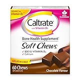Caltrate with Vitamin D Soft Chews (60 Count, Chocolate Flavour), Calcium, Bone Health Supplement