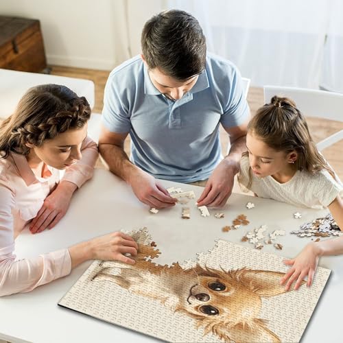 Puzzle de Chihuahua de 1000 piezas para adultos, un desafío educativo de 70x50 cm 7