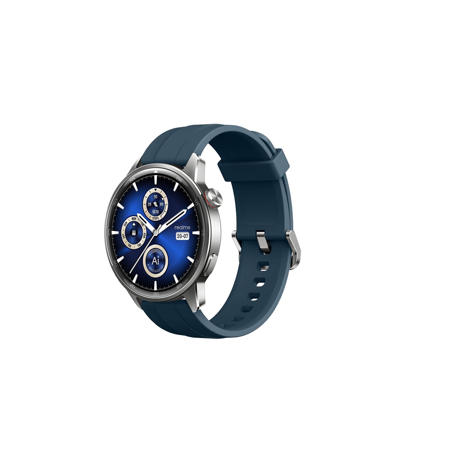 realme Watch S2, Pantalla AMOLED de 1,43 in (3,63 cm), Resistencia al Agua y al Polvo IP68, Conexión con Dispositivos de Audio Bluetooth, Más de 150 esferas en la Nube, Silver, Correa de Silicona