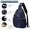 TITECOUGO Sling Backpack Travel Shoulder Bag One Strap Crossbody Bags Lightweight Chest Daypack Camp Day Packs for Women and Men Hiking Accessories Large Navy Bule #1