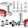 Meat grinder stainless steel slicer shredder attachment for kitchenaid stand mixer meat grinder for kitchenaid mixer with sausage stuffer tubes cheese grater attachment for kitchenaid stand mixer  urban country home decor