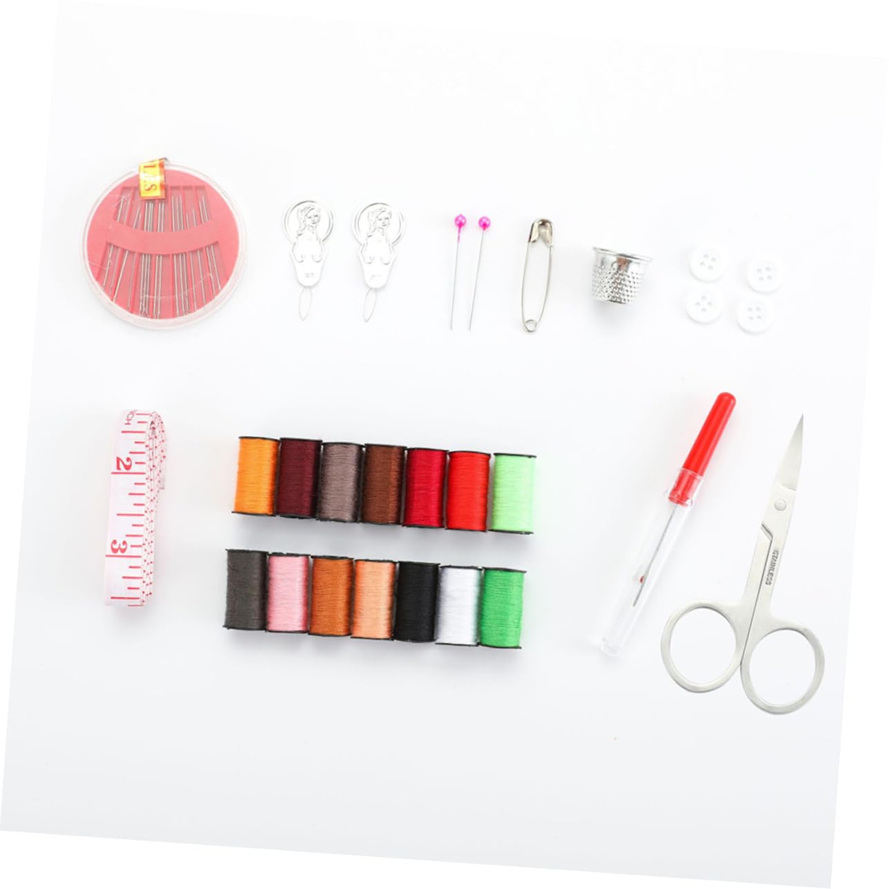 DIYEAH 3sets Kit Da Cucito Mini Portatile Da Viaggio Set Completo Di Accessori Per Cucito Con Filo Forbici e Ago Inclusa Pochette Per Organizzazione Utile Per Casa e Viaggi