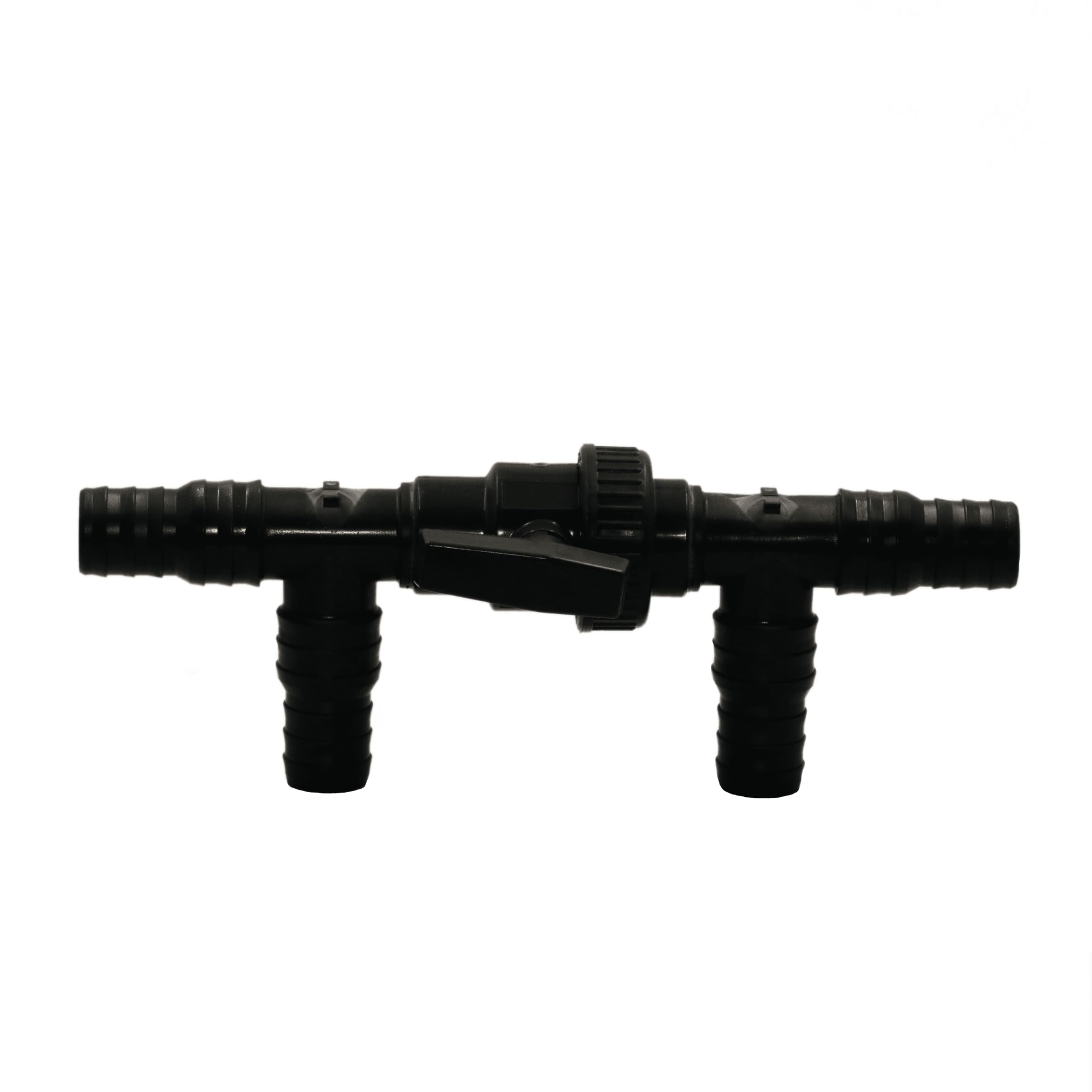 HAF 3 Wege Solarweiche / 3 Wege Ventil mit Absperrhahn | 2-Teiliges Bypass Set mit 32mm & 38mm Schlauchtüllen zum Anschluss von Solarkollektor, Poolheizung, Wärmepumpe, Heizmatte oder Sandfilteranlage