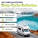 Electronicx GEL Versorgungsbatterie 12V 80Ah Caravan Edition – 80 Ah Deep Cycle Batterie für Wohnmobil, Van, Boot, Solar, PV, Marine, Freizeit, 242×175×190 mm, GEL-Technologie, geladen, wartungsfrei