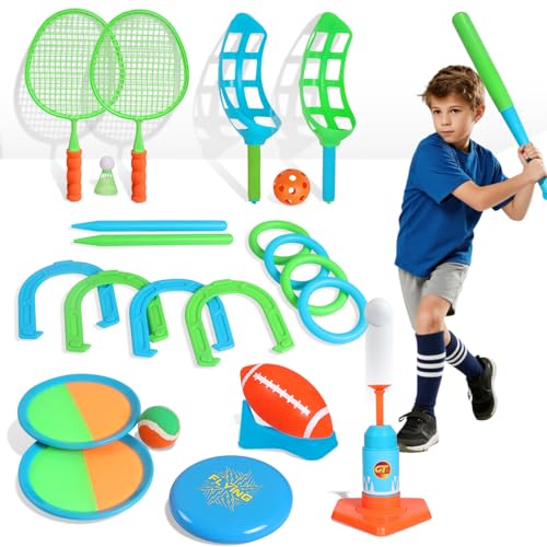 Outdoor Toys for Kids-8-in-1 Fun Outdoor Kids Sports Suit Combina...