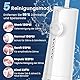 Munddusche Kabellos, AUIEI Elektrische Zahnreiniger Tragbar Waterflosser 5 Modi & 8 Düsen, 300ML Zahndusche Oral Munddusche Testsieger für Mundpflege & Reinigung Reisen nach Hause (Weiß)
