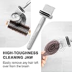 RHOS 2-in-1 Hair Brush Cleaning Tool - Comb and Brush Cleaner for Removing Hair, Dust from Home and Salon Use (1 Pack - Gray) - Image 3