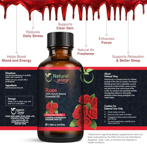 Aceite Esencial de Rosa para Aromaterapia 120 mL miniatura 3