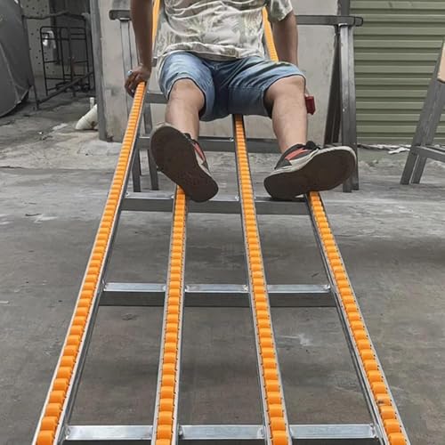 Sistema di trasporto non alimentato, largo 50,8 cm, con rulli in ABS, perfetto per lo scarico di magazzini e secchi, lunghezza 300 cm