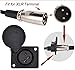 Felixstory Electric Scooter Charger Hoverboard Charging Port Standard 3-Prong Connecter Hovertrax Charger Replacement with Cover Fit for XLR Terminal