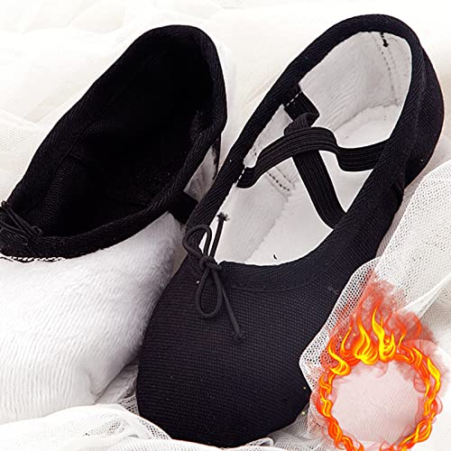 Girl's Ballet Shoes Toddler Slip-On Leather Sole Canvas Dance Slippers Yoga Training Gym Shoes Girls Ballet Slippers2