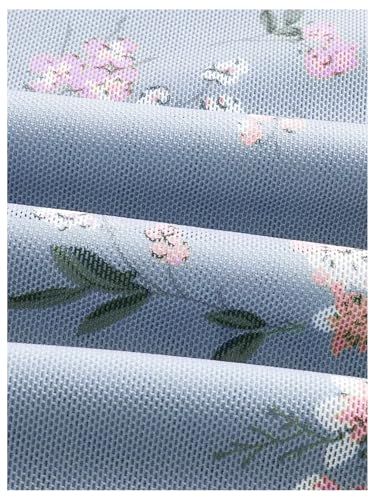 Verdusa Women's Floral High Waist Side Slit Maxi Skirt Mesh Drawstring Bodycon Ruffle Hem Long Skirt4