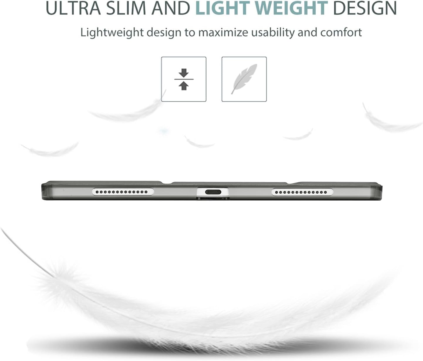 ProCase Smart Case for iPad Air 11-inch M3 M2 2025 2024/10.9 Air 5th 4th Generation 2022 2020, Protective Cover for Air 5 4 -Grey - Image 8