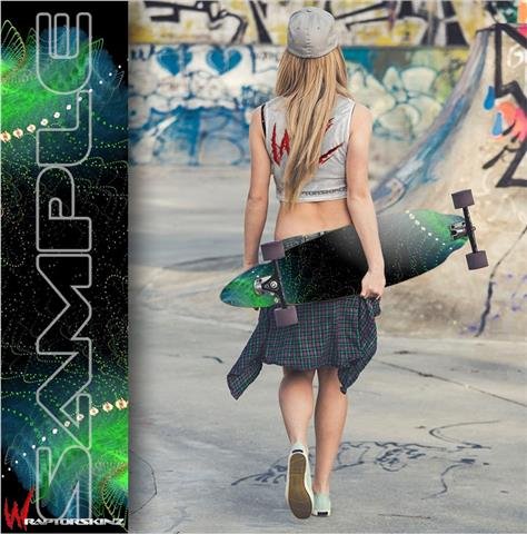 Touching - Decal Style Vinyl Wrap Skin fits Longboard Skateboards up to 10