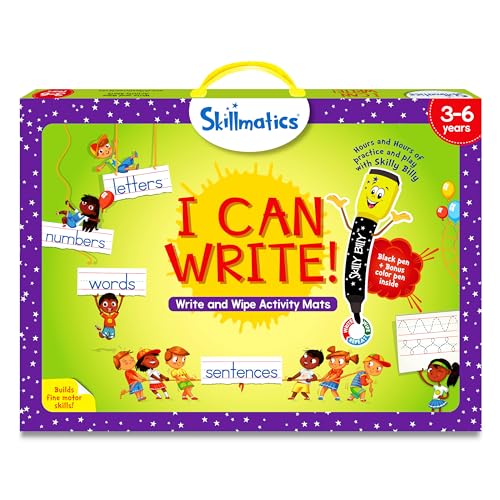 Skillmatics I Can Write - Reusable Preschool Learning Activities Educational Toy and Game Back to School Supplies Gifts for Students Kids Toddlers Ages 3 4 5 6