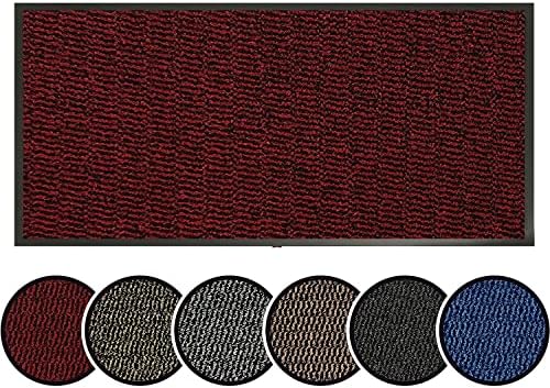 BLADO Washable Door Mats Indoor & Outdoor - Non-Slippery Heavy Duty Doormats Indoor - Stylish & Large Rubber Door Mat - Perfect Dust Grabbing Outdoor & Indoor Door Mat (Red, 90cm x 150cm)