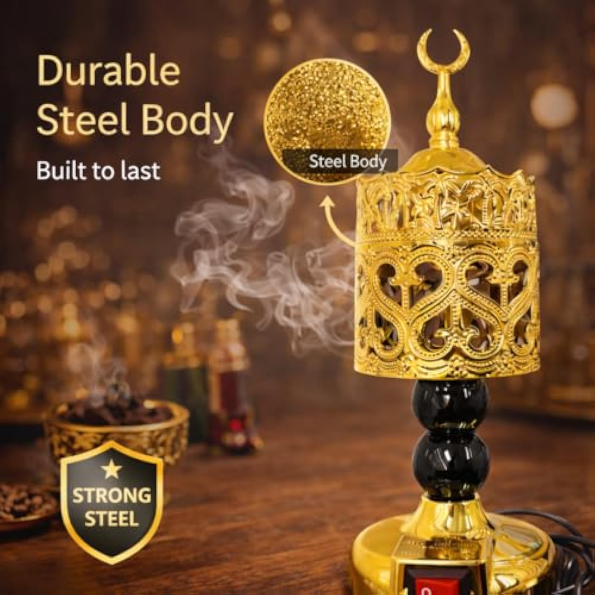 Metal Bakhoor Dani Electric Burner for Camphor