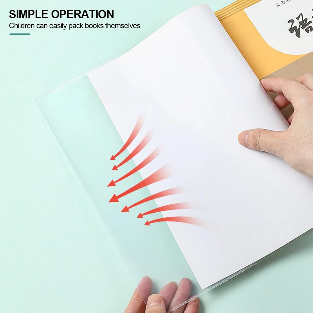 FYCAN 30Pcs Clear Book Storage Cover Self Adhesive Film Waterproof Plastic Sleeve Protective Slipcase for School Office Book Plastic Exercise Book Note Book Film Protector Lightweight -1