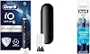 فرشاة أسنان Oral-B iO - 5 فرشاة أسنان كهربائية/قابلة لإعادة الشحن باللون الأسود مع تقنية الذكاء الاصطناعي + رأس بديل لفرشاة الأسنان Oral-B iO Ultimate Clean باللون الأسود مكون من قطعتين