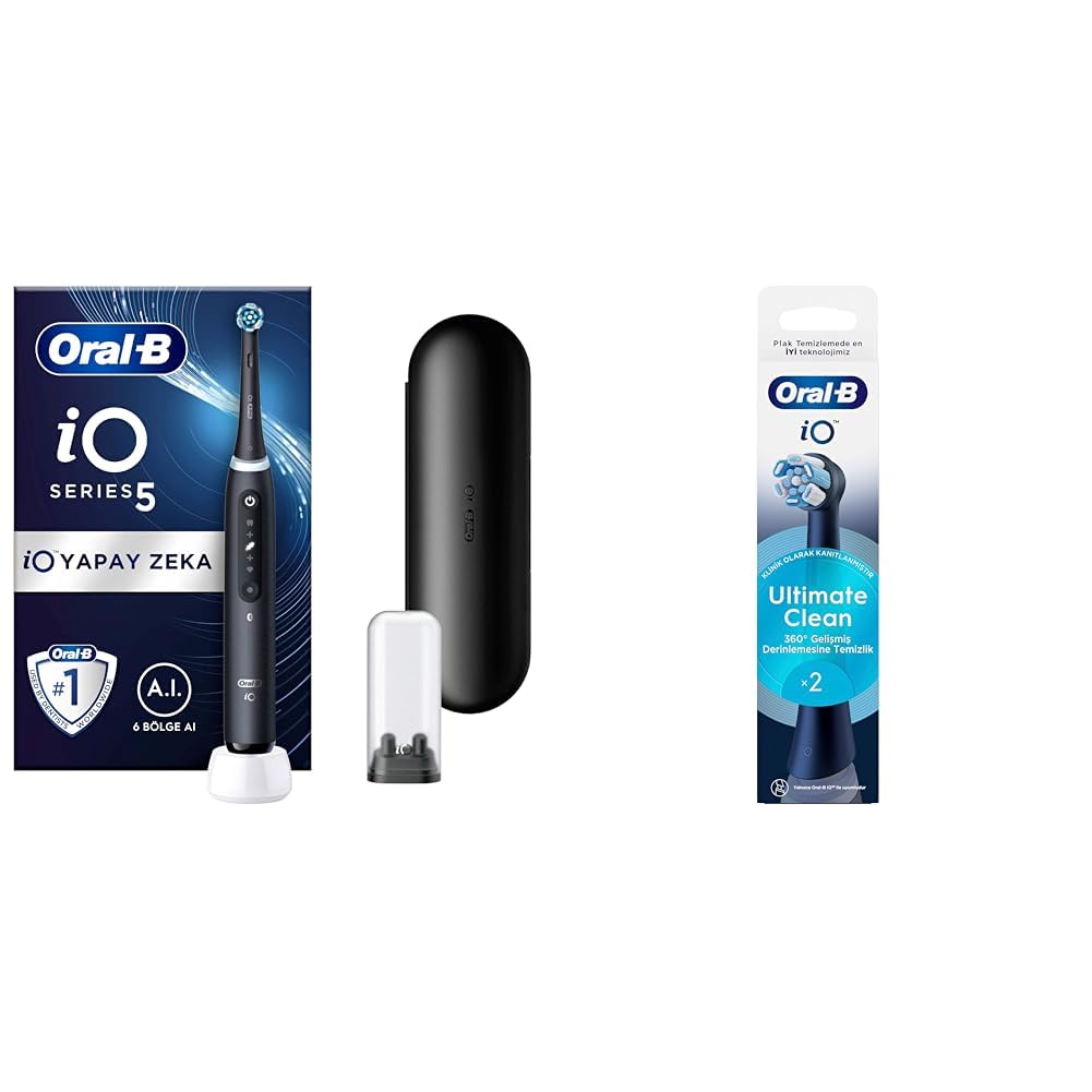 Oral-B iO - 5 Siyah Yapay Zeka Teknolojili Şarjlı/Elektrikli Diş
