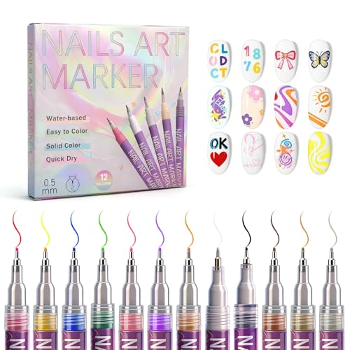 Stylo vernis à ongles 12 couleurs et 240pcs popit sandwich ongle originaux pour manucure complète