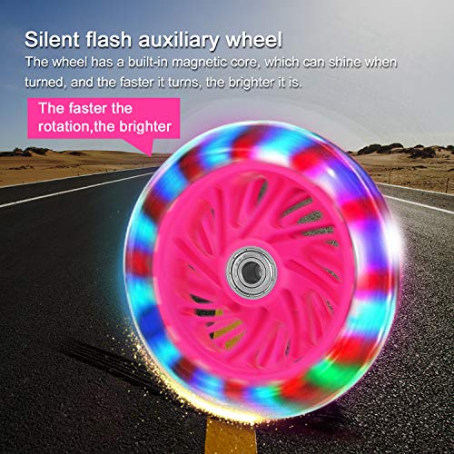 Wioseioc Bike Training Wheels,Thicken Stronger Flash Mute Wheel Adjustable Stabilizer Suitable For 12/14/ 16/18/ 20/ Inch Single Speed Bike, Including Mounted Kit #TOP1