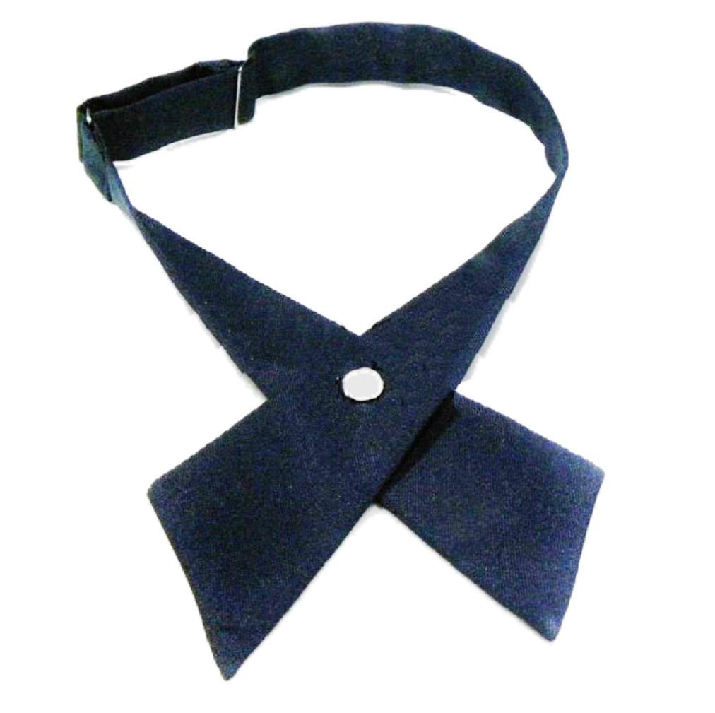 L&L® Unisex Cross Bowtie Mens Necktie Cravat Bow Pre Tie Adjustable bow tie UK (Navy)