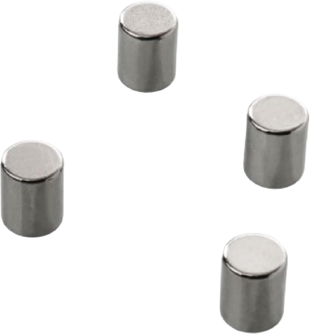 Master Of Boards Silver Strong Magnets, Pack Of 4, Neodymium Magnets, Extra Strong For Magnetic Board, Whiteboard, Glass Board, Mini Fridge Magnets, Strong Hold, Diameter 8 X 10 Mm Cylinder Height,