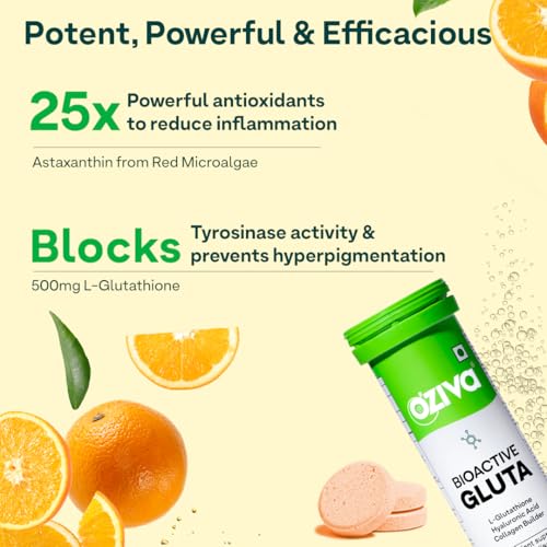 oziva glutathione amazon Price History of OZiva Bioactive Glutathione Tablets for Radiant Skin - 60  Effervescent Tablets (Pack of 4)