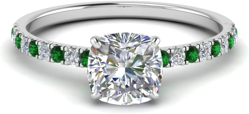 Choose Your Gemstone CUS Sizehion Shape 925 Sterling Silver Halo Engagement Rings Hidden Halo Petite Diamond CZ Handcraft Chakra Healing Ring Gifts for Ladies : US Size Size 4 to 13