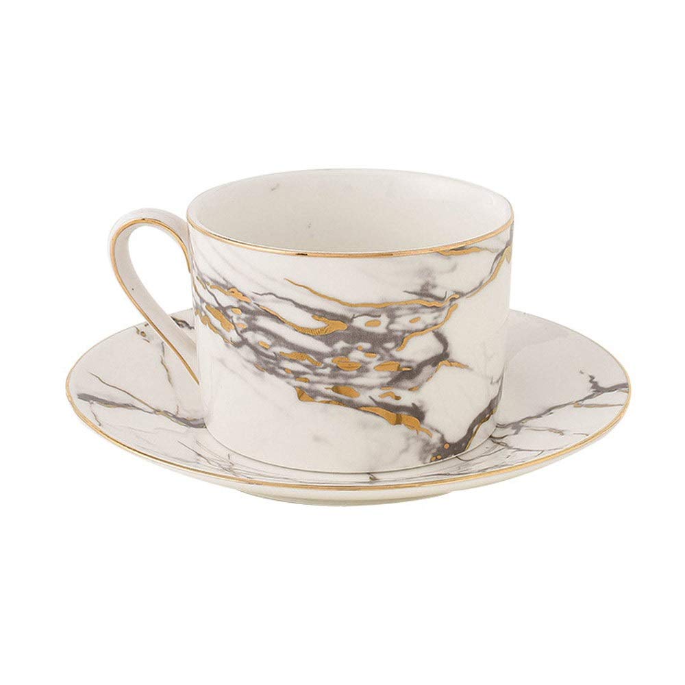 Tasses à latte en porcelaine de qualité supérieure avec soucoupes vintage