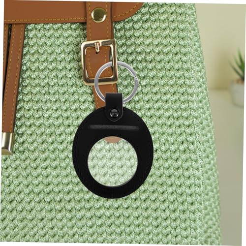Keychain Coin Holder Compact Protective Sleeve for Commemorative Coins Durable PU Keychain Accessory with Craftsmanship for Keys Coins4