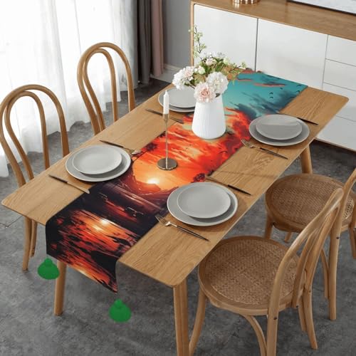 Chemin de table pour décoration d'intérieur rustique et fêtes - 2