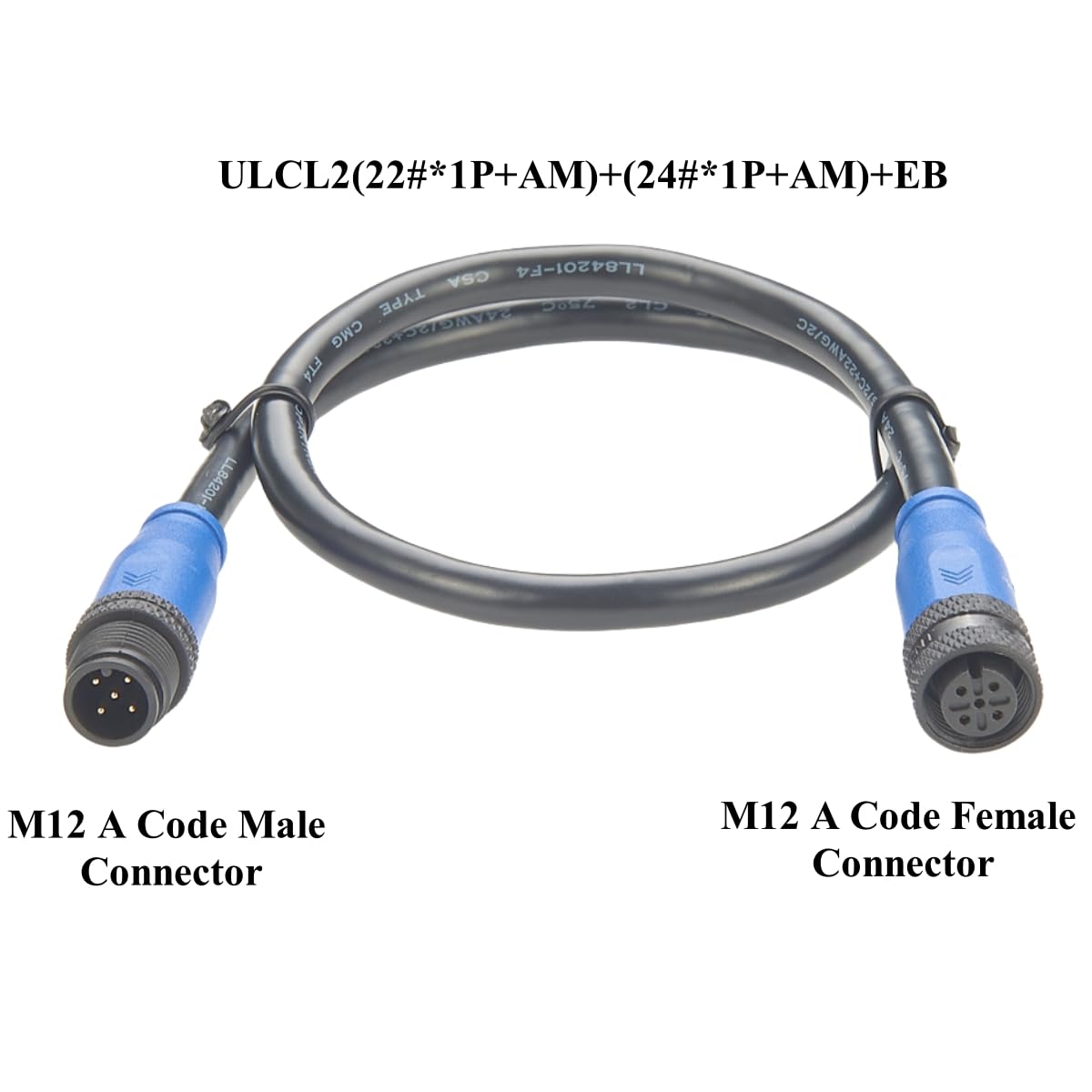 NMEA 2000 N2K Cable de caída IP67 Micro-cambio M12 A código 5 pines macho a hembra para Garmin Lowrance Simrad B&G