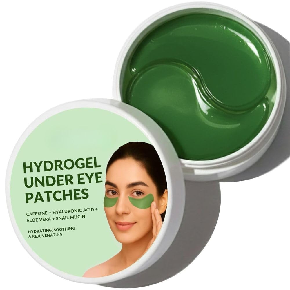 Hydrogel Under Eye Patches with Caffeine for Dark Circles & Puffiness | Cooling & Hydrating Under Eye Mask for Fine Lines | Eye Care Patches for Men & Women | 60 Patches (30 Pairs)-image-33