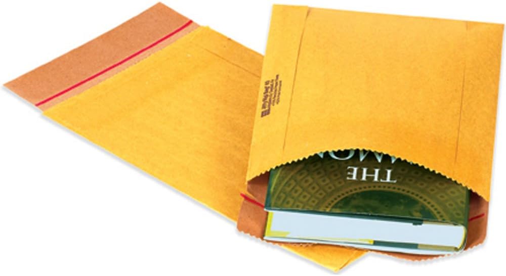 Jiffy Rigi Bag® Mailers, 7, 14 1/2" x 18 1/2", Bend Resistant Rigid Fiberboard, Natural Kraft, for Shipping Documents, Photographs, and Art, Case of 75