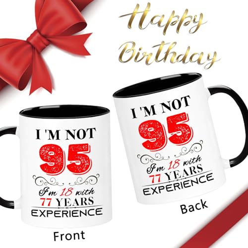 Taza para cumpleaños 95 años, 11oz, cerámica miniatura 2