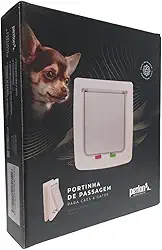 Petlon Porta Portinha Pet Gato Ou Cão Branca Tam 27 5Cm X 24 5Cm