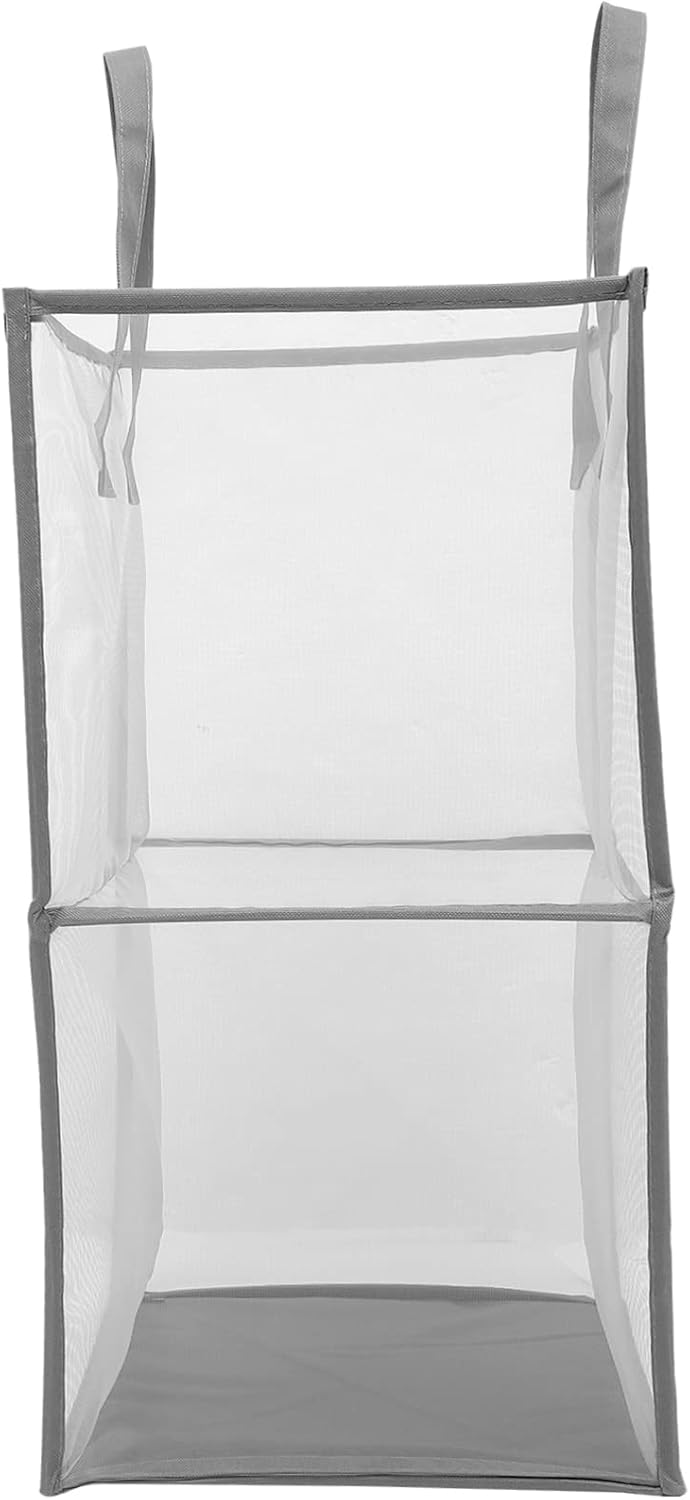 Collapsible Laundry Hamper with Mesh Large Capacity Clothes Storage Basket for Home Bedroom Bathroom Nursery Foldable Design with Handles for Easy Carrying and Space Saving