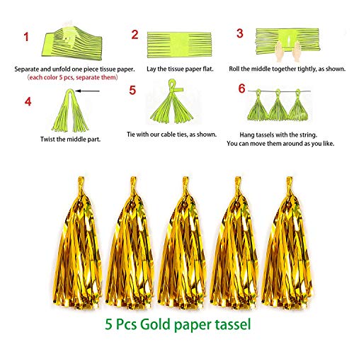 Lfvik Dinosaur Birthday Party Decorations&Balloons Arch Garland Kit(Gold,Green),Dinosaurs Balloons,Happy Birthday Balloons,Curtains,For Dino Themed Kid's Party,Shower,Celebration. #TOP4