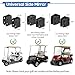 9.99WORLD MALL Golf Cart Side Mirrors, No Drilling 180 Degree Rotation & Foldable-HD Shatterproof Glass Mirrors for Golf Cart Club Car EZGO and Other (Multiple Size Clips) (New for 2023)