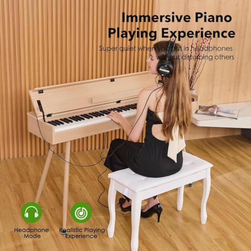 Image of Digital Piano 88 Key Weighted Keyboard Full-Size Desk Electric Piano