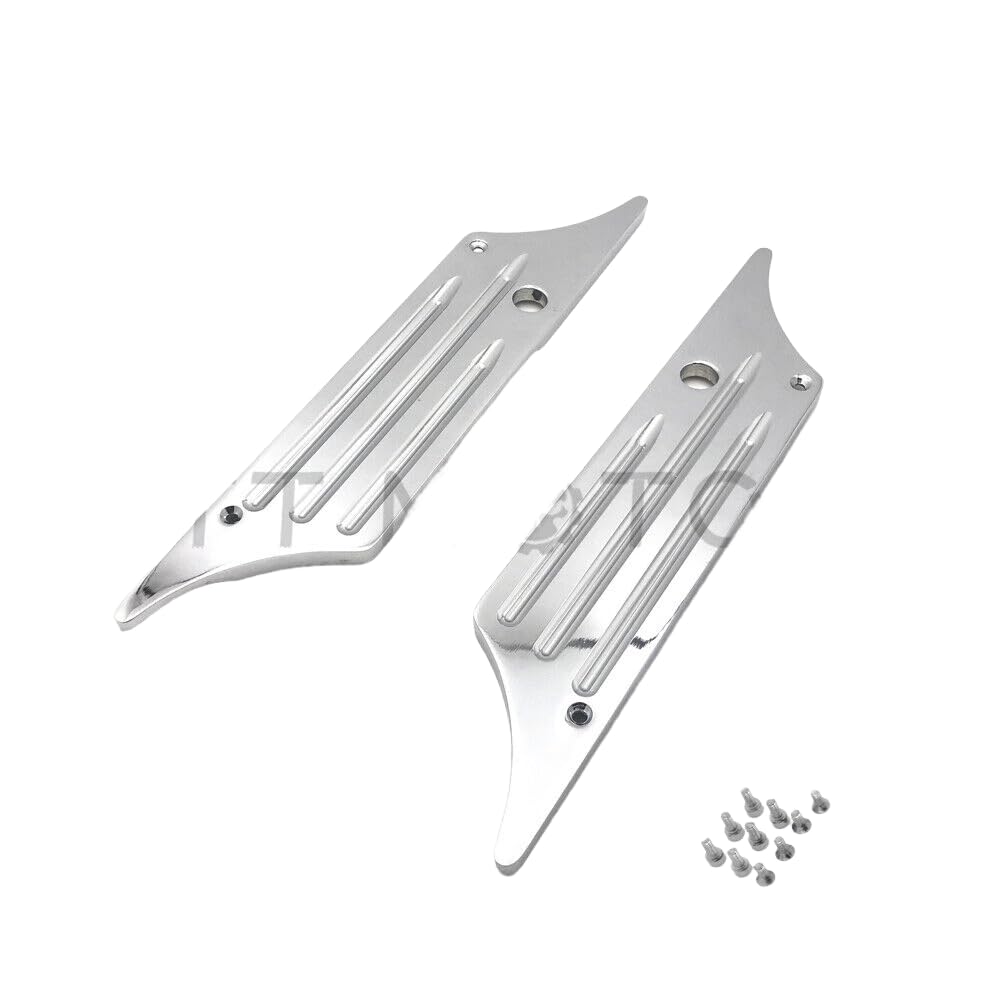 Chrome CNC Black Billet Hard Bag Latch Cover, Motorcycle Saddlebag, 1993-2013 Touring Models