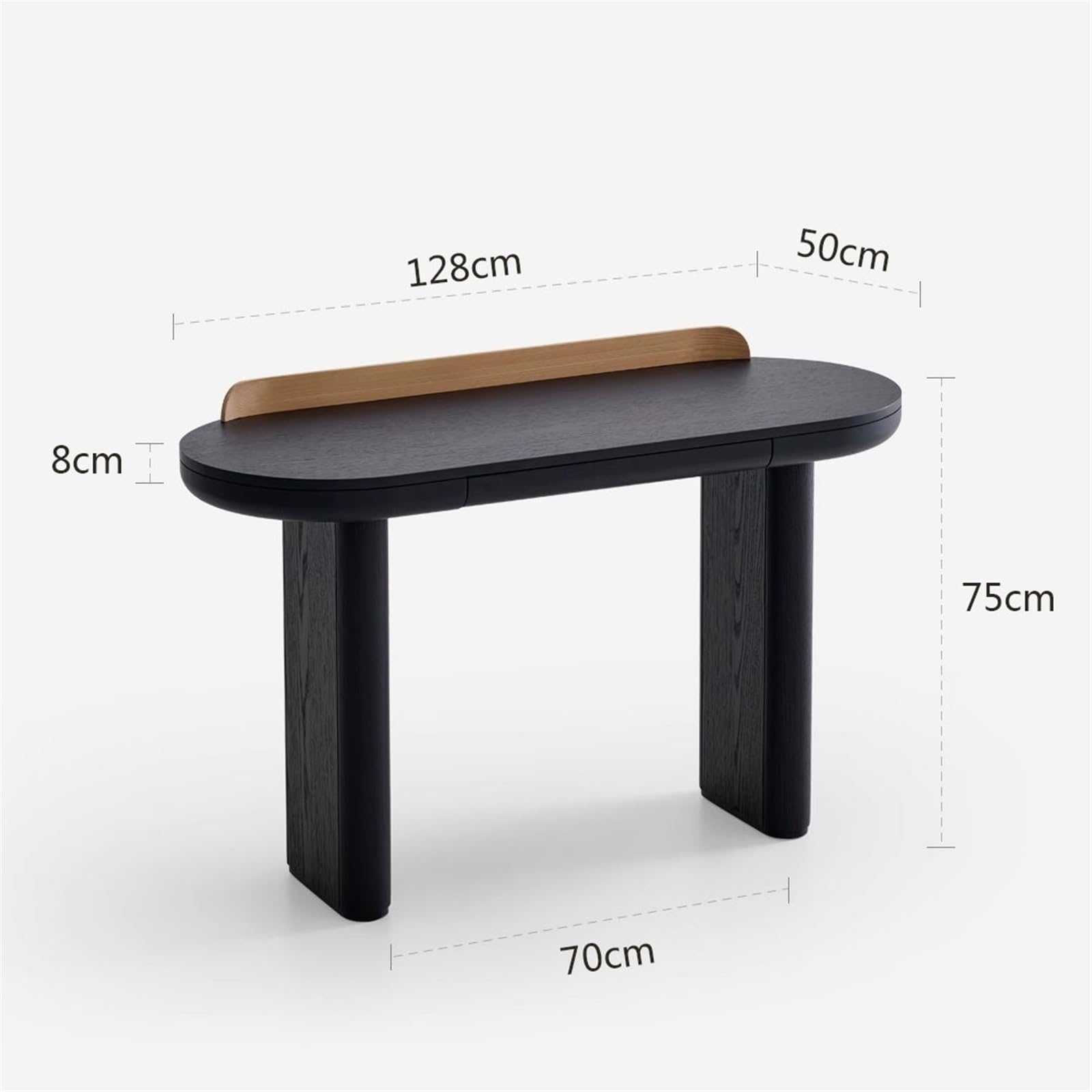 Bureau Classique Bureau Compact de 50 Pouces avec Petit tiroir, Coiffeuse Chambre Noire Vintage Rangement pour écrire