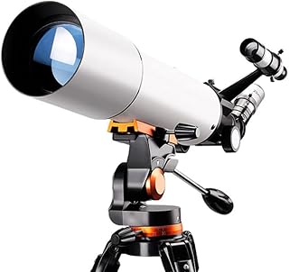 Homesally Telescopes for Astronomy, Telescope Kids Beginners Adults 15X-150X 80/500 FMC Glass Optical Refractor Telescope with Tripod, Finder Scope, Moon Filter