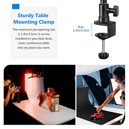 Neewer Morsetto da Tavolo Stand Gooseneck con Clip...